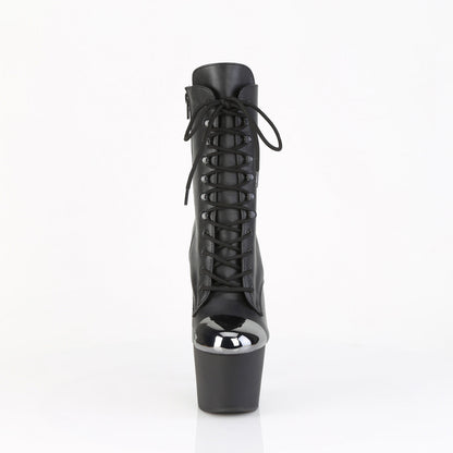 ADORE-1020ESC Pleaser Black 7 Inch Pole Dancer Ankle Boots