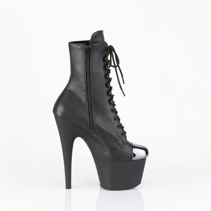 ADORE-1020ESC Pleaser Black 7 Inch Pole Dancer Ankle Boots