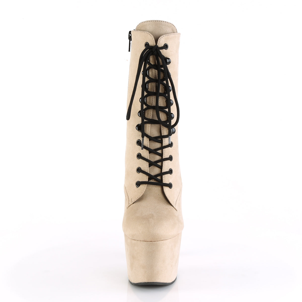 adore 1020fs pleaser sexy shoes 7 inch stiletto heel lace up beige