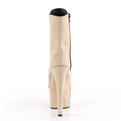 ADORE-1020FS Pleaser Beige 7 Inch Exotic Dancer Ankle Boots