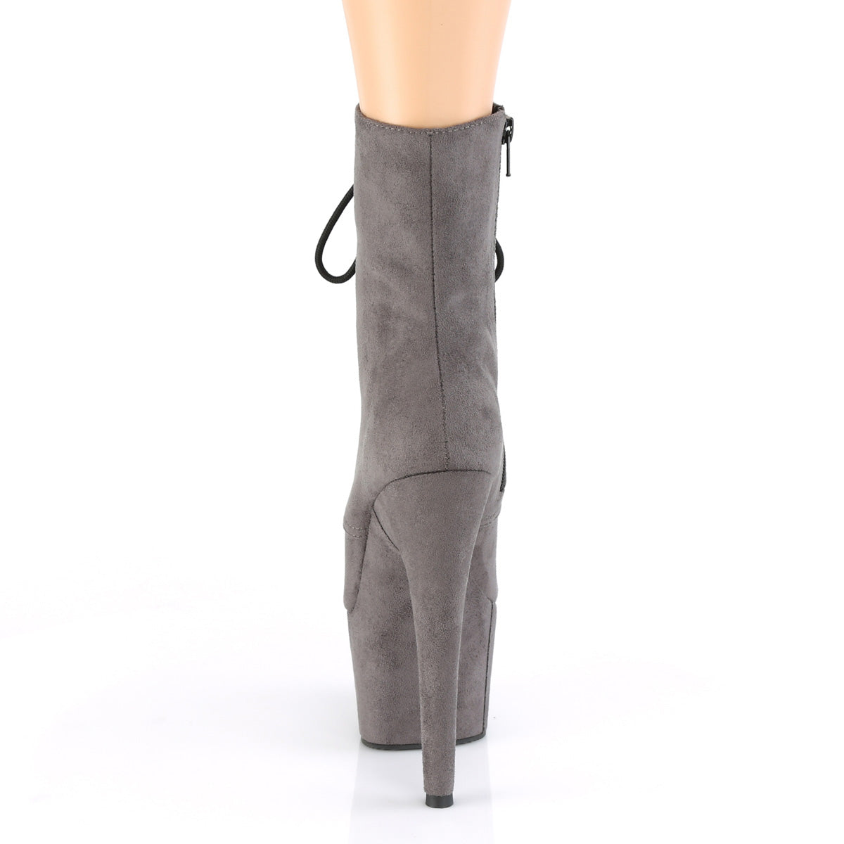 ADORE-1020FS Pleaser Grey Faux Suede 7 Inch Pole Dance Ankle Boots