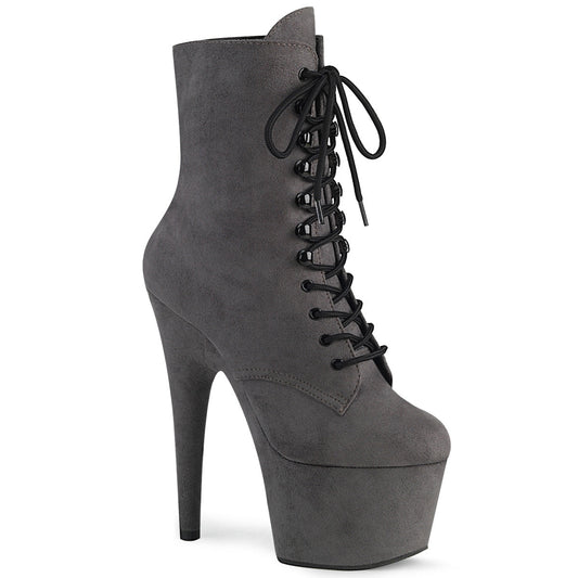 ADORE-1020FS Pleaser 7" Heel Grey Exotic Dance Ankle Boots-Pleaser- Sexy Shoes
