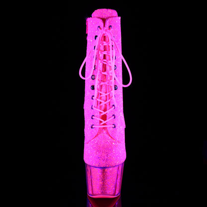 ADORE-1020G Pleaser Neon Pink 7 Inch Platform Kinky Ankle Boots