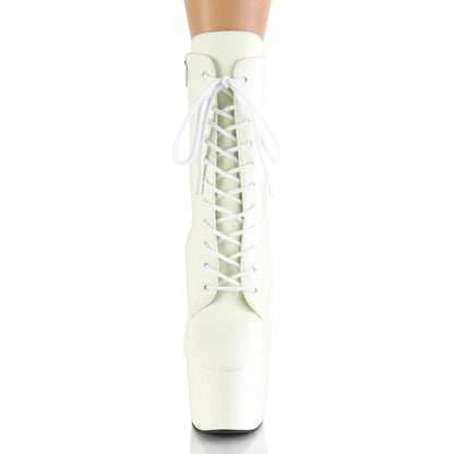 ADORE-1020GD Pleaser White 7 Inch Ladies Fetish Ankle Boots