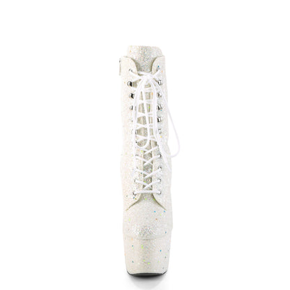 ADORE-1020GDLG Pleaser White 7 Inch Pole Dance Ankle Boots