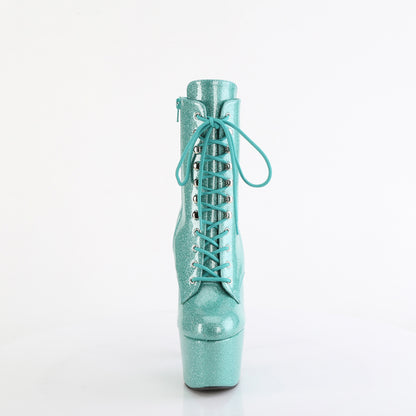 ADORE-1020GP Pleaser Aqua Glitter 7 Inch Pole Dancing Ankle Boots