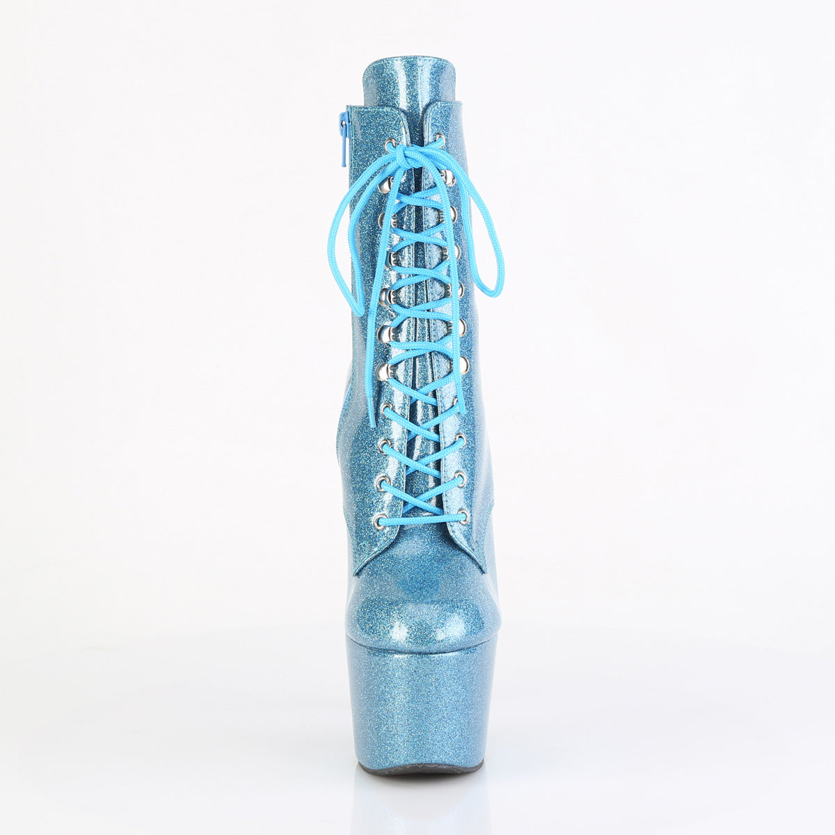 ADORE-1020GP Pleaser Baby Blue Glitter 7 Inch Exotic Dance Ankle Boots