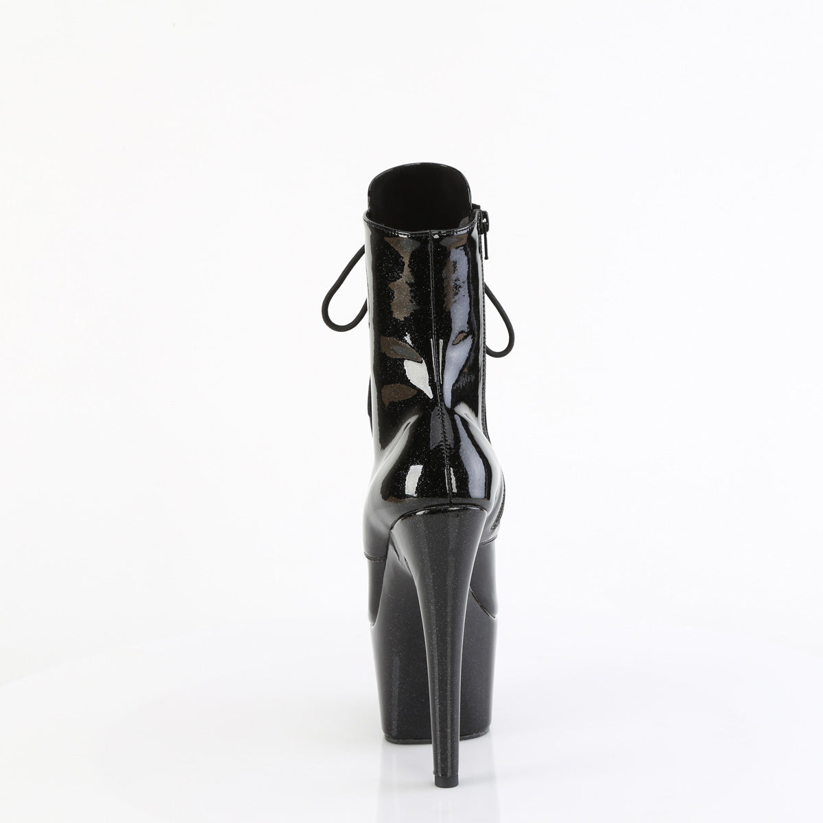 ADORE-1020GP Pleaser Black Glitter 7 Inch Exotic Dancing Ankle Boots
