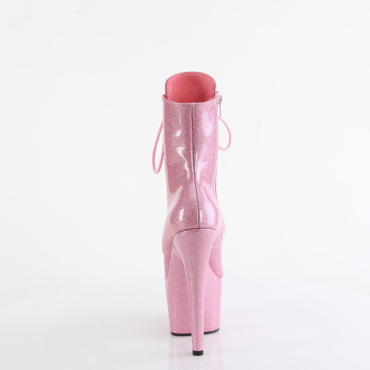 ADORE-1020GP Pleaser Baby Pink Glitter 7 Inch Fetish Platform Ankle Boots