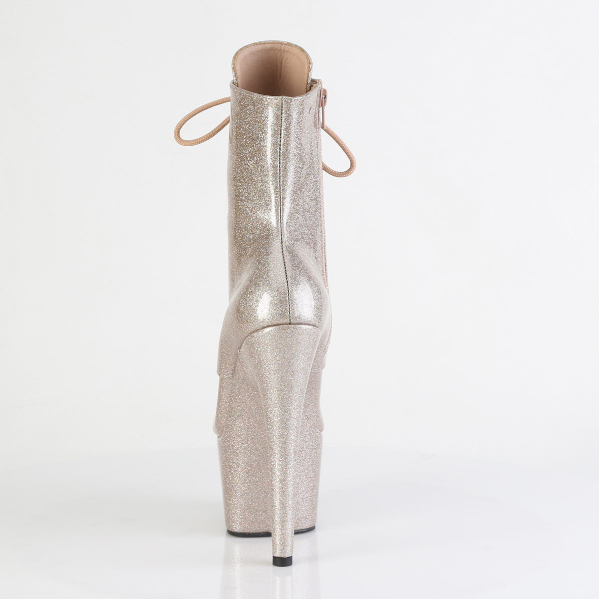 ADORE-1020GP Pleaser Champagne Glitter 7 Inch Pole Dance Ankle Boots