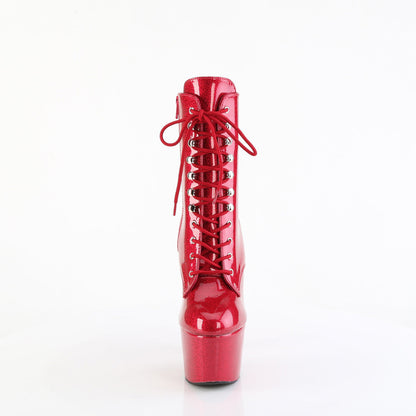 ADORE-1020GP Pleaser Fuchsia 7 Inch Glitter Glamour Ankle Boots