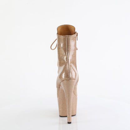 ADORE-1020GP Pleaser Gold Glitter 7 Inch Glitter Pole Ankle Boots