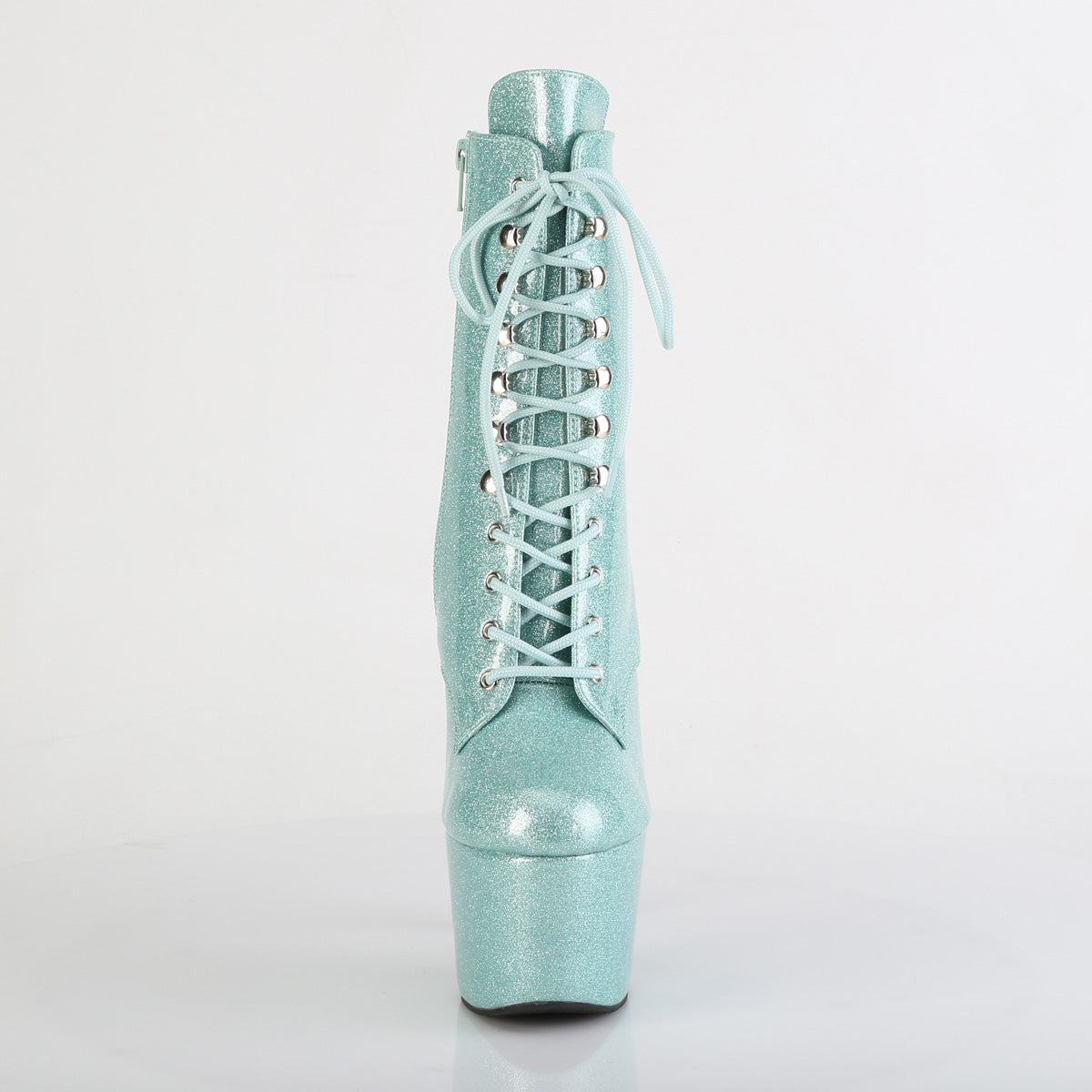 ADORE-1020GP Pleaser Mint Glitter 7 Inch Exotic Dance Ankle Boots