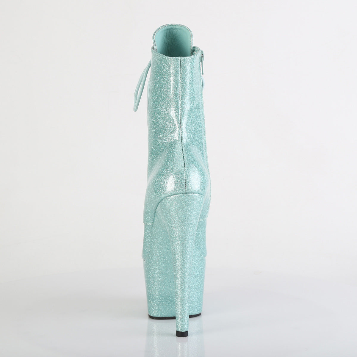 ADORE-1020GP Pleaser Mint Glitter 7 Inch Exotic Dance Ankle Boots