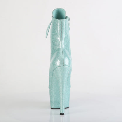ADORE-1020GP Pleaser Mint Glitter 7 Inch Exotic Dance Ankle Boots