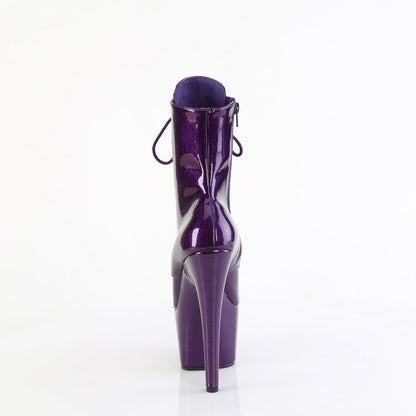 ADORE-1020GP Pleaser Purple Glitter 7 Inch Lap Dance Ankle Boots