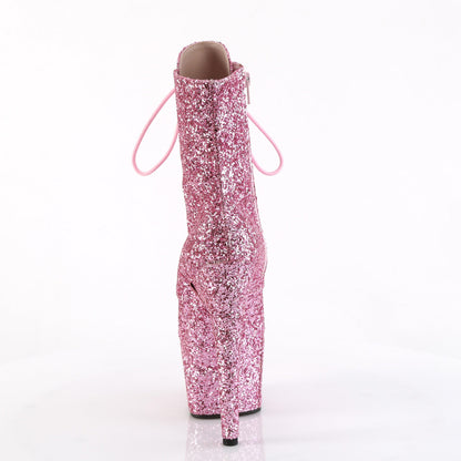 ADORE-1020GWR Pleaser Baby Pink Glitter 7 Inch Exotic Dancing Ankle Boots
