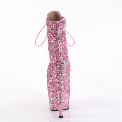 ADORE-1020GWR Pleaser Baby Pink Glitter 7 Inch Exotic Dancing Ankle Boots