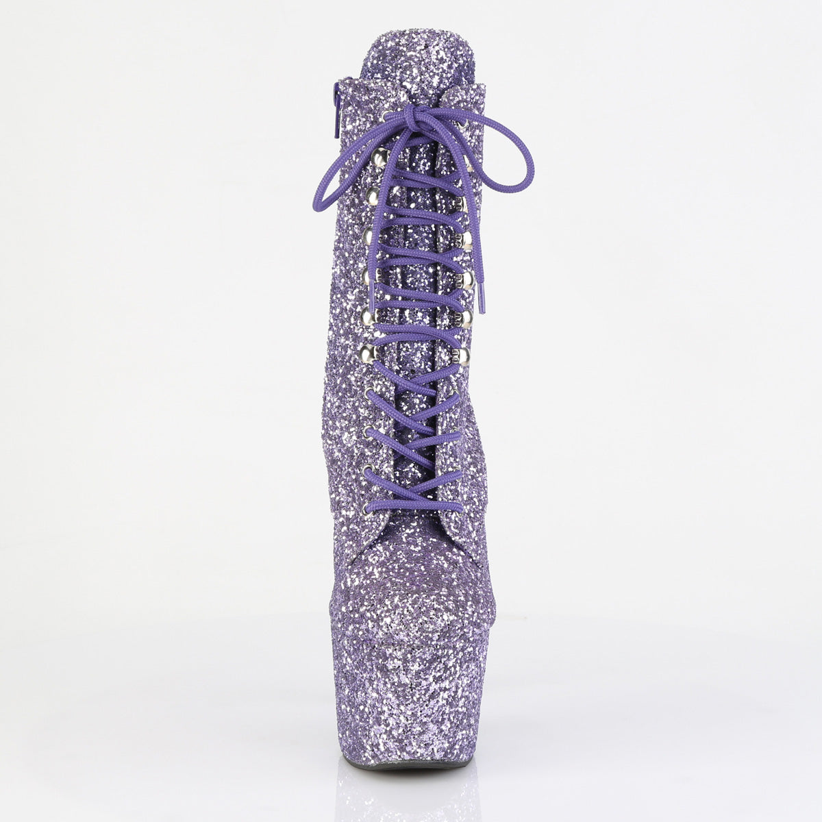 ADORE-1020GWR Pleaser Lilac Glitter 7 Inch Pole Heels Ankle Boots