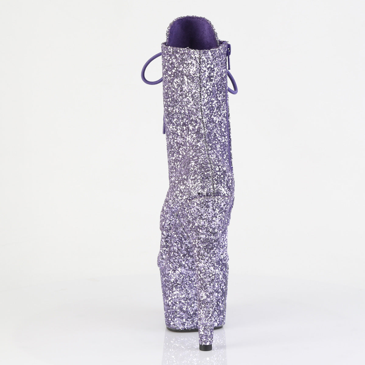 ADORE-1020GWR Pleaser Lilac Glitter 7 Inch Pole Heels Ankle Boots