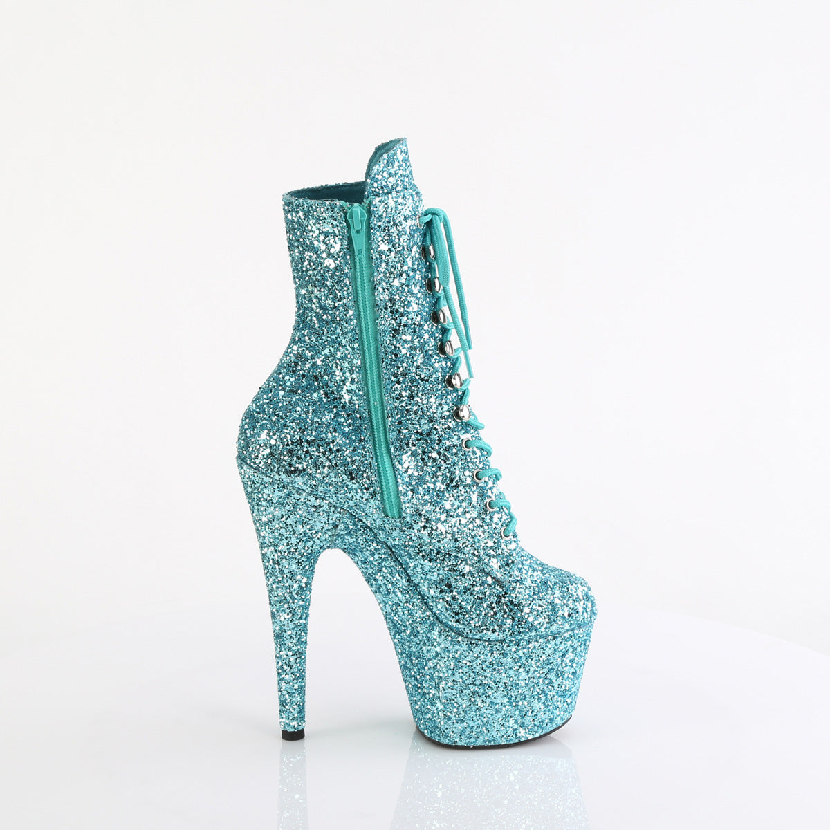 ADORE-1020GWR Pleaser Turquoise 7 Inch Exotic Dance Ankle Boots