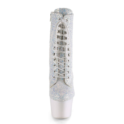 ADORE-1020LG Pleaser Neon White 7 Inch Pole Dance Ankle Boots