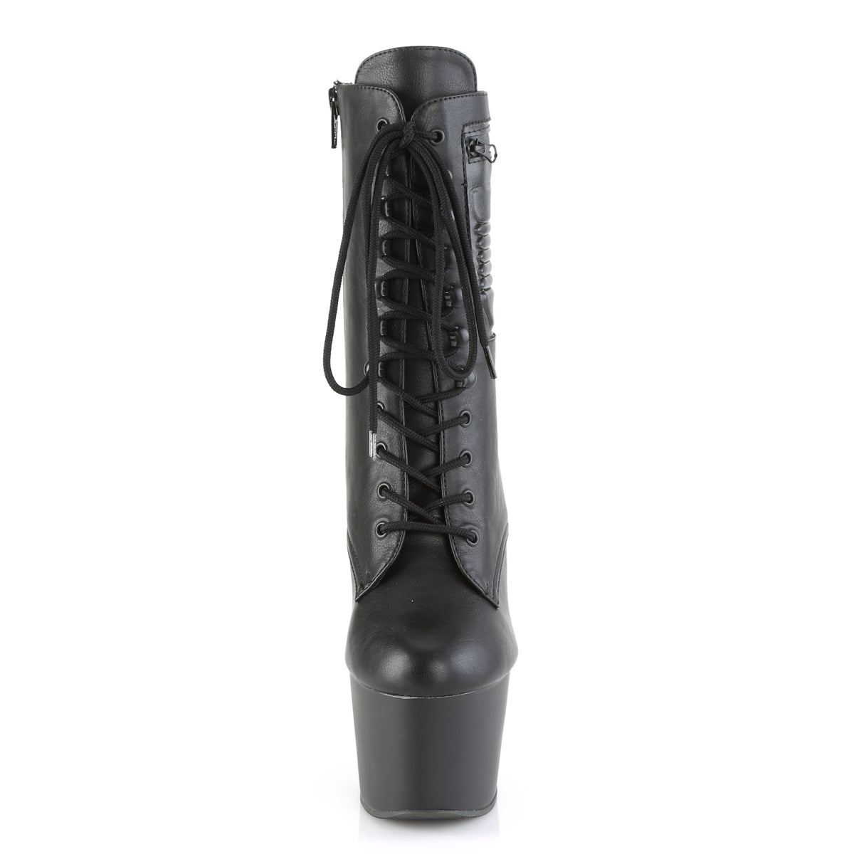 ADORE-1020PK Pleaser Black 7 Inch Ladies Fetish Ankle Boots