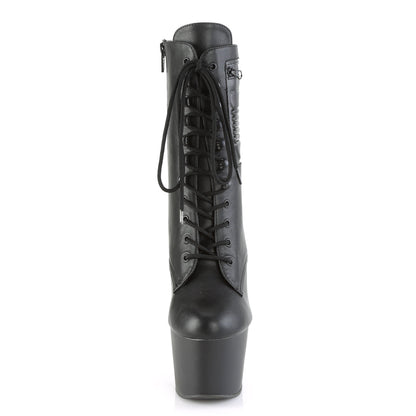 ADORE-1020PK Pleaser Black 7 Inch Ladies Fetish Ankle Boots