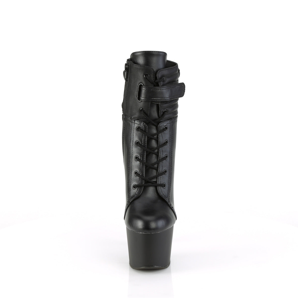 ADORE-1020POUCH Pleaser Black 7 Inch Erotic Platform Ankle Boots