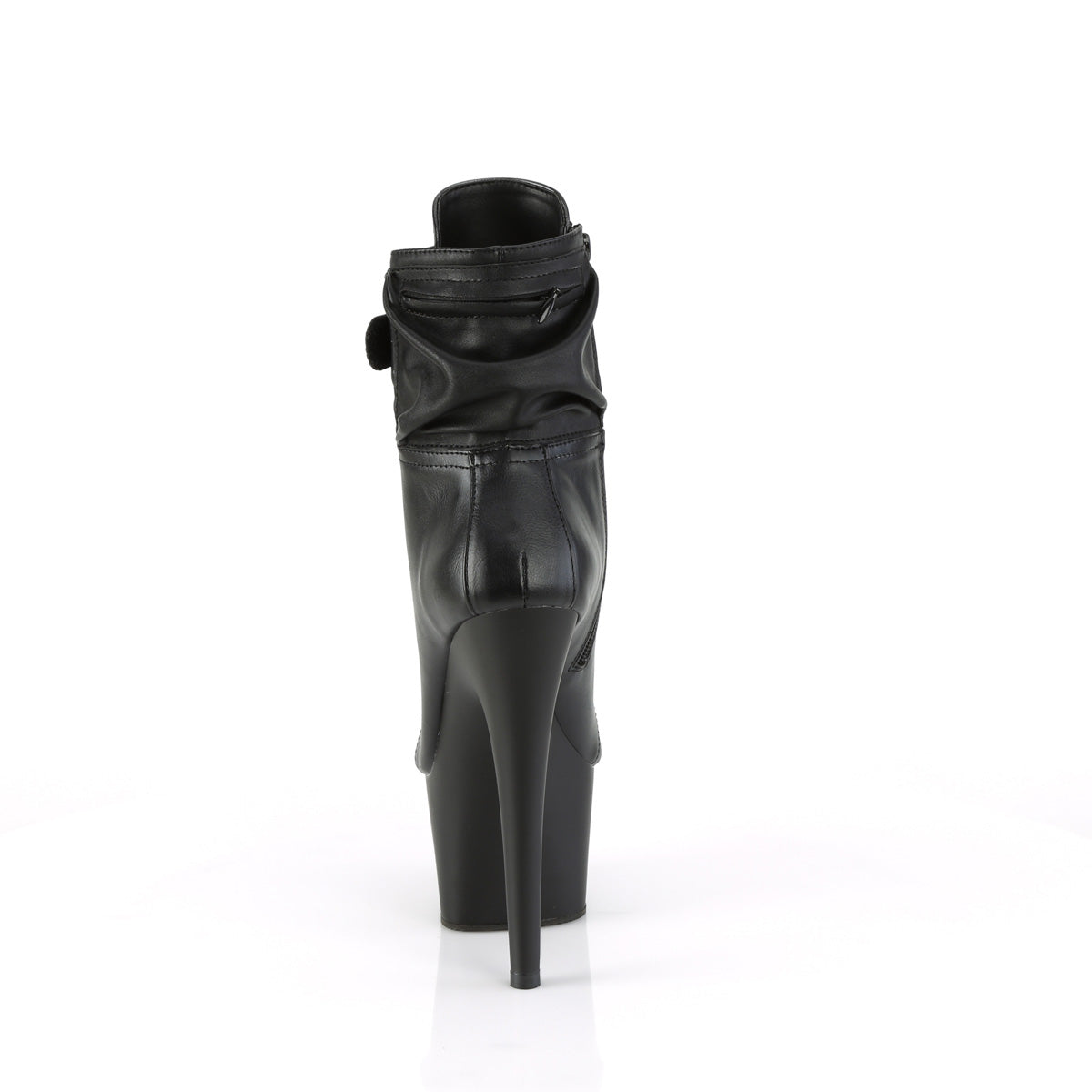 ADORE-1020POUCH Pleaser Black 7 Inch Erotic Platform Ankle Boots