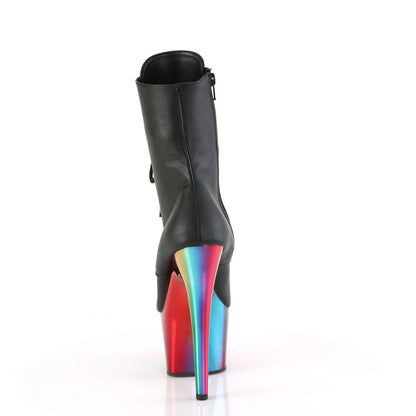 ADORE-1020RC Pleaser Black 7 Inch Exotic Dance Ankle Boots