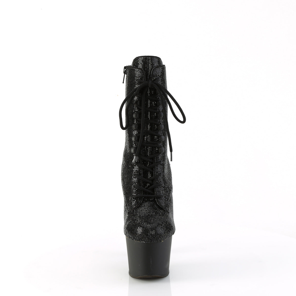 ADORE-1020RS Pleaser Black 7 Inch Platform Ankle Boots
