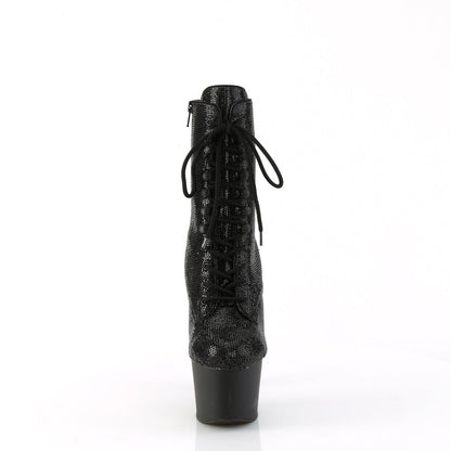 ADORE-1020RS Pleaser Black 7 Inch Platform Ankle Boots