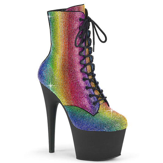 ADORE-1020RS Pleaser Rainbow 7 Inch Pole Dancer Ankle Boots