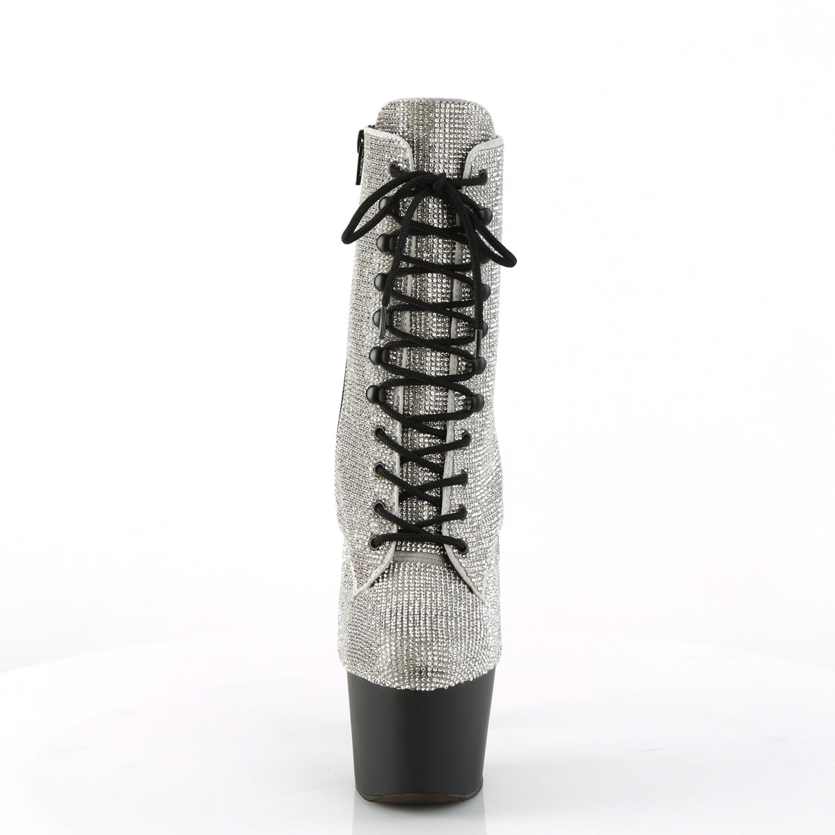 ADORE-1020RS Pleaser Silver 7 Inch Lap Dance Ankle Boots