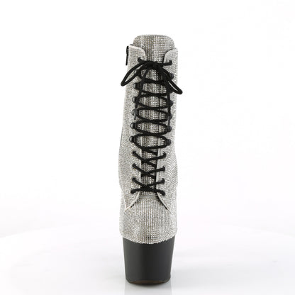 ADORE-1020RS Pleaser Silver 7 Inch Lap Dance Ankle Boots