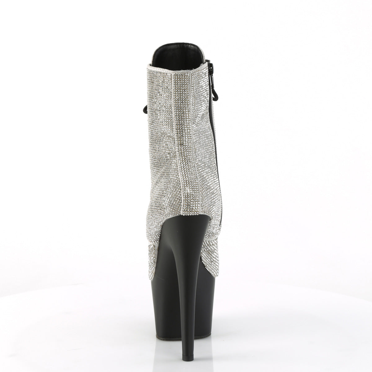 ADORE-1020RS Pleaser Silver 7 Inch Lap Dance Ankle Boots