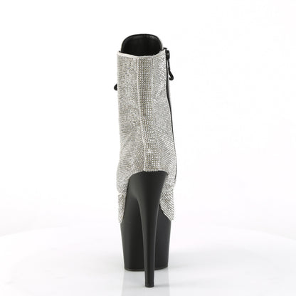 ADORE-1020RS Pleaser Silver 7 Inch Lap Dance Ankle Boots