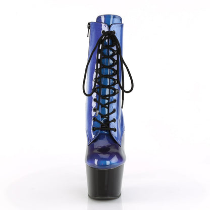 ADORE-1020SHG Pleaser Blue 7 Inch Pole Dancer Ankle Boots