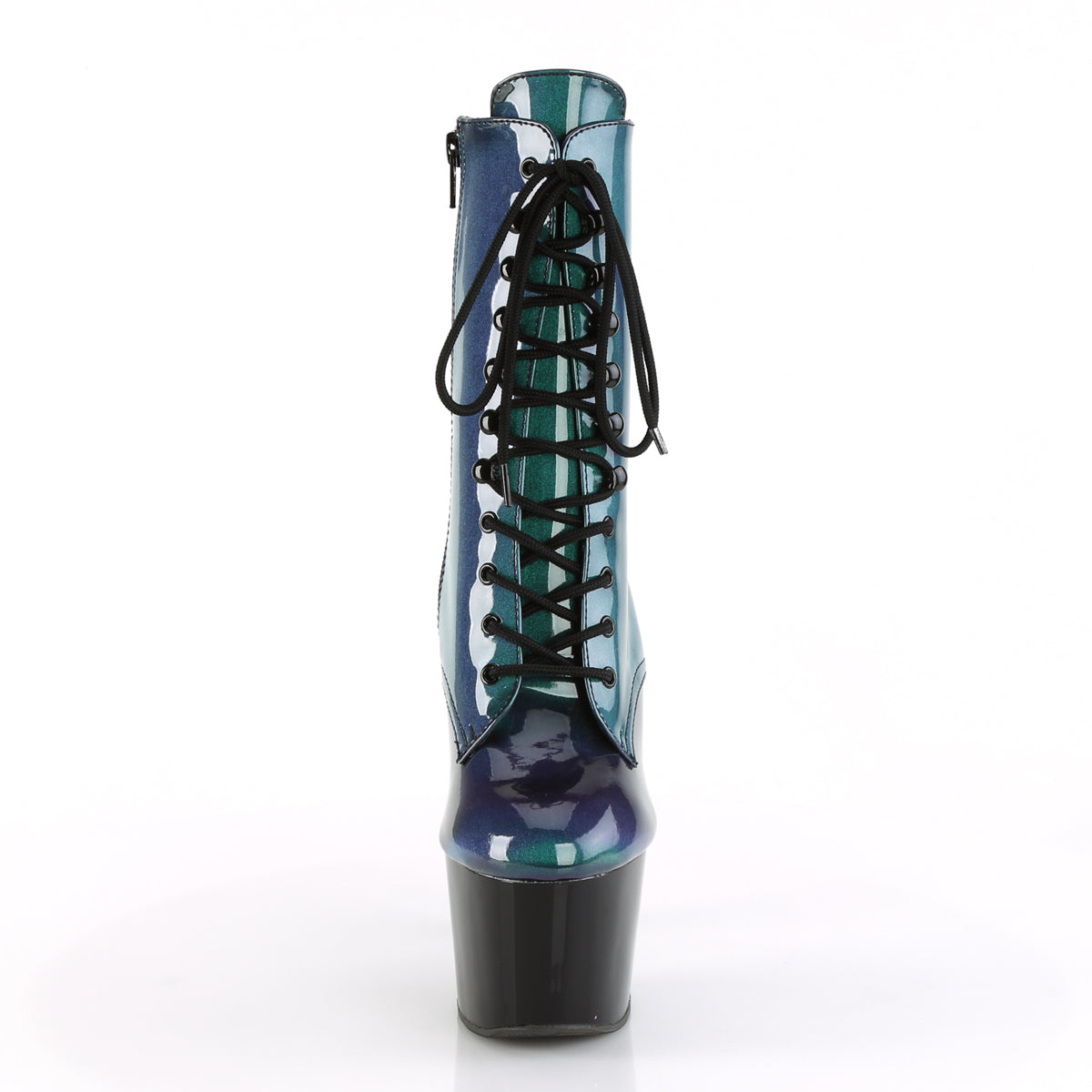 ADORE-1020SHG Pleaser Purple Green 7 Inch Pole Dancing Ankle Boots
