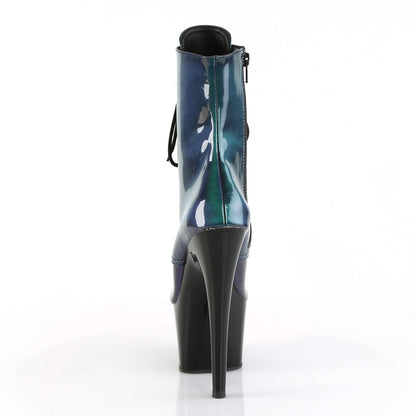 ADORE-1020SHG Pleaser Purple Green 7 Inch Pole Dancing Ankle Boots
