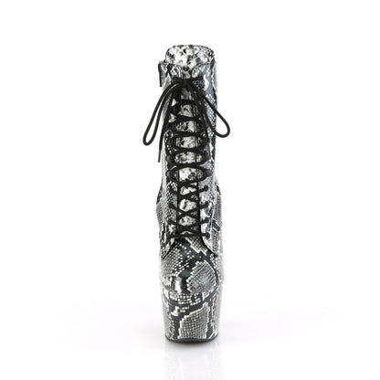 ADORE-1020SPWR Pleaser Black 7 Inch Exotic Platform Ankle Boots