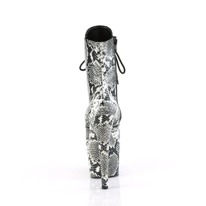 ADORE-1020SPWR Pleaser Black 7 Inch Exotic Platform Ankle Boots