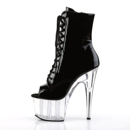 ADORE-1021 Pleaser Black 7 Inch Fetish Platform Ankle Boots