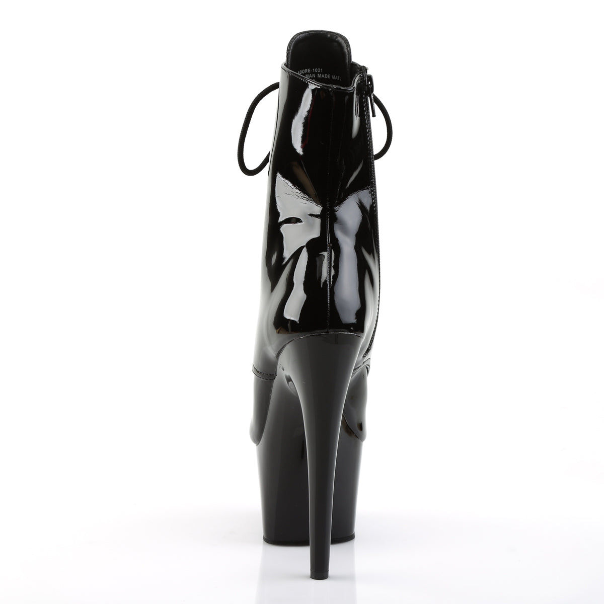 ADORE-1021 Pleaser Black 7 Inch Platform Kinky Ankle Boots