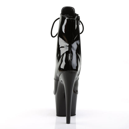 ADORE-1021 Pleaser Black 7 Inch Platform Kinky Ankle Boots
