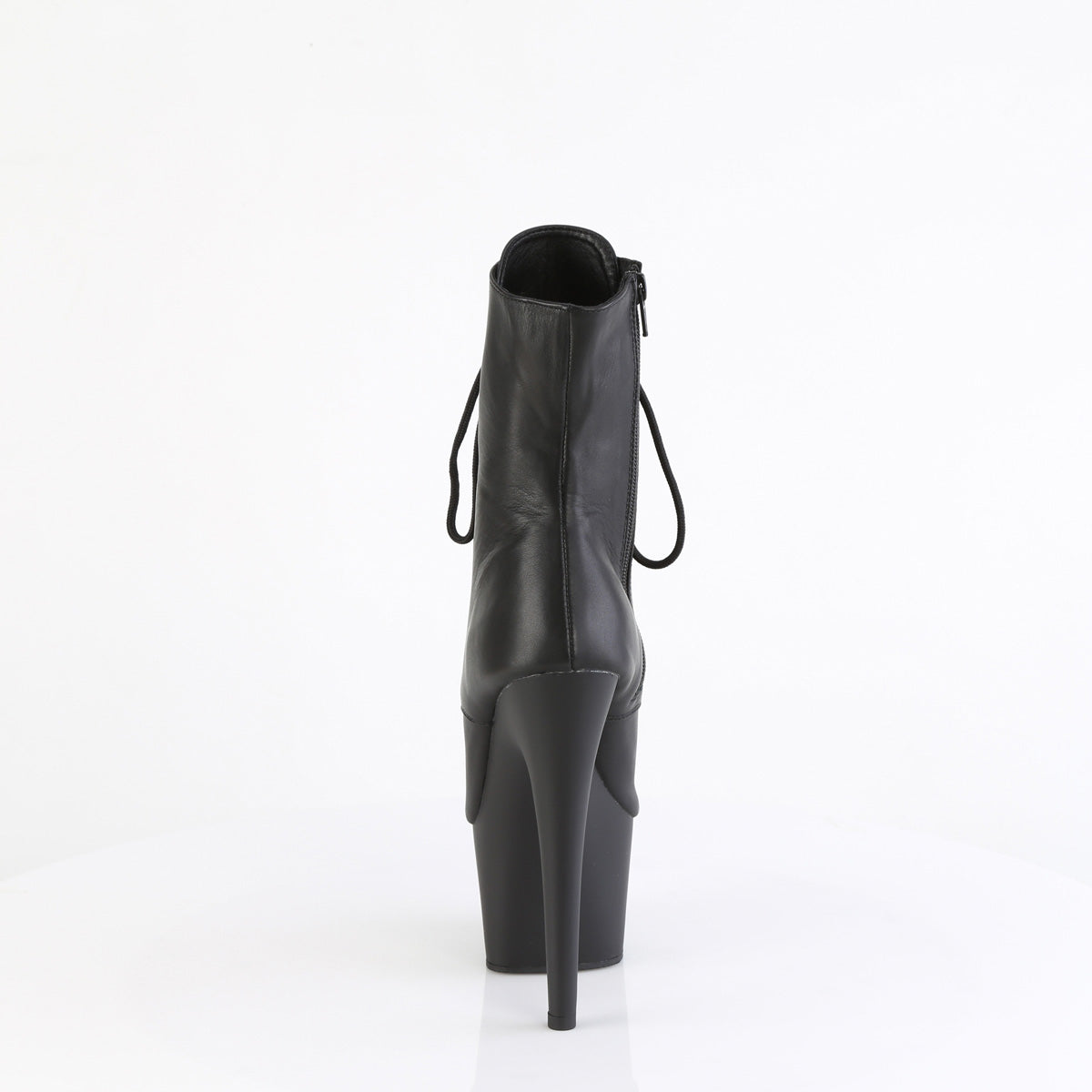 ADORE-1021 Pleaser Black Leather 7 Inch Exotic Dance Ankle Boots