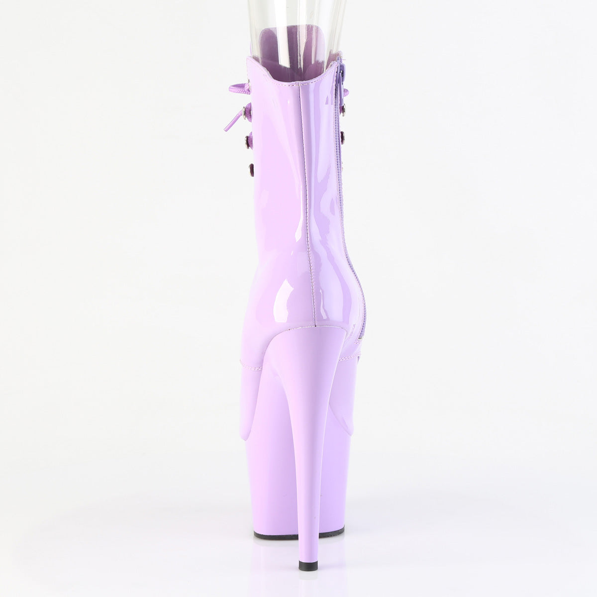 Pleaser ADORE-1021 Lavender Lace-Up Peep Toe Platform Ankle Boots - 7 Inch Heels