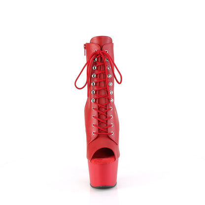 ADORE-1021 Pleaser Red 7 Inch Pole Dance Ankle Boots