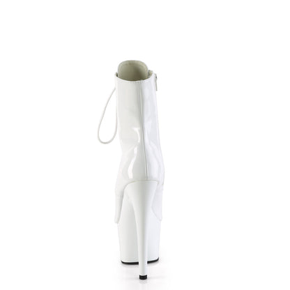 ADORE-1021 Pleaser White 7 Inch Fetish Platform Ankle Boots